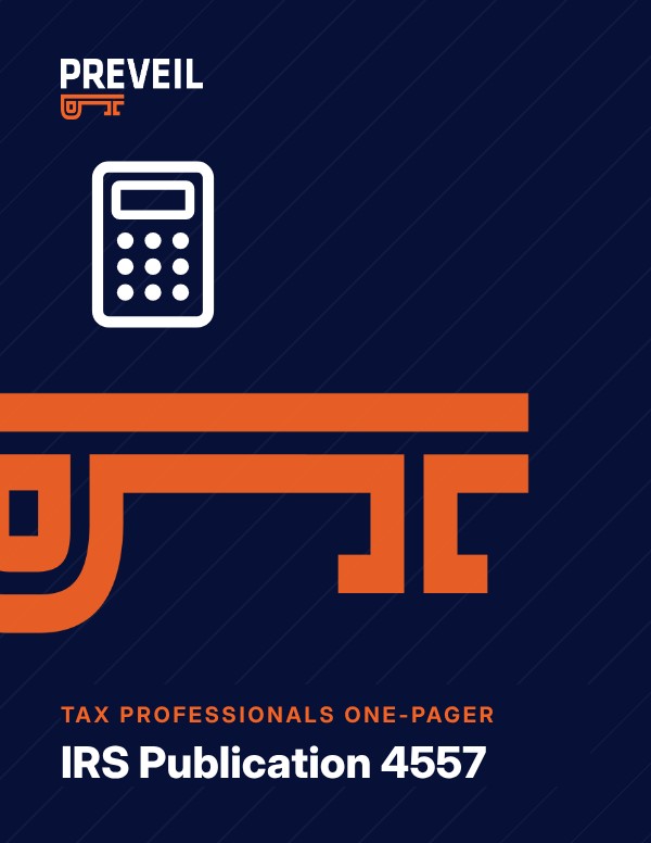 PreVeil Tax Professionals one-pager: IRS Publication 4557